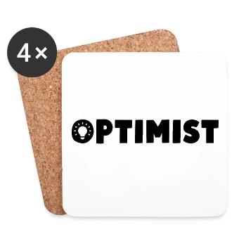 Optimist - Untersetzer (4er-Set) - Weiß - Vorne