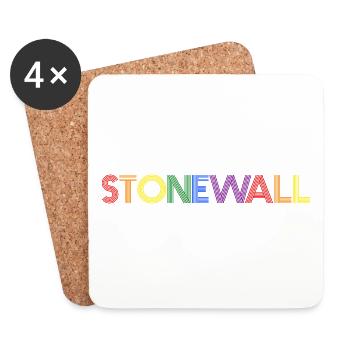 Rainbow Stonewall - Untersetzer (4er-Set) - Weiß - Vorne