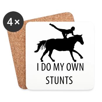 I Do My Own Stunts Vaulting - Coasters (set of 4) - white - Front