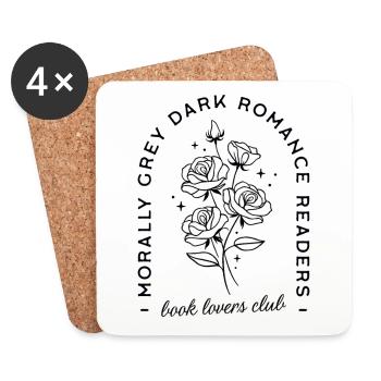 Dunkle Liebesromane Ästhetik - Untersetzer (4er-Set) - Weiß - Vorne