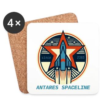 Antares Spaceline - Untersetzer (4er-Set) - Weiß - Vorne