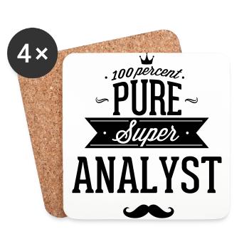 100 percent pure super analyst - Untersetzer (4er-Set) - Weiß - Vorne