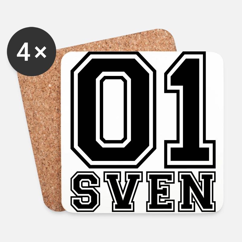 Sven - Name - Untersetzer (4er-Set) - Weiß