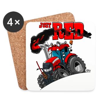 nur RED weißer Rand - Untersetzer (4er-Set) - Weiß - Vorne