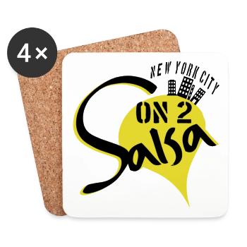 Salsa on 2 - New York City - Dance Shirts - Untersetzer (4er-Set) - Weiß - Vorne
