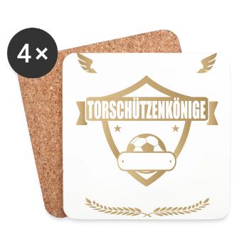 Torschuetzen 1986 geboren Fussball kicken - Untersetzer (4er-Set) - Weiß - Vorne