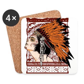 shirt,design,t-shirt - Untersetzer (4er-Set) - Weiß - Vorne