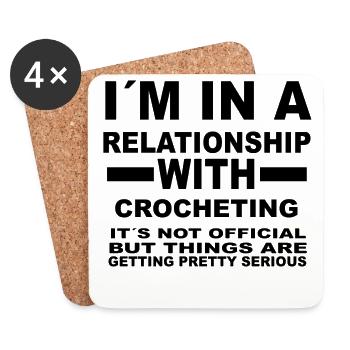 relationship with CROCHETING - Untersetzer (4er-Set) - Weiß - Vorne