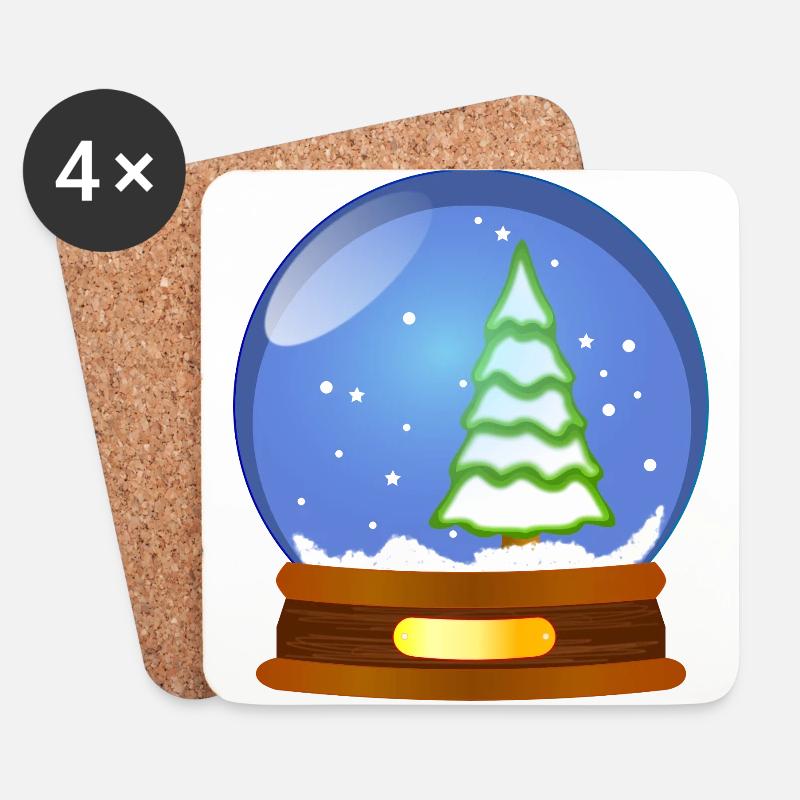 christma s1170 - Untersetzer (4er-Set) - Weiß