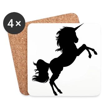 Wild unicorn - Coasters (set of 4) - white - Front