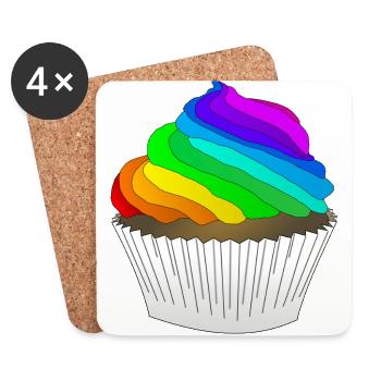 Cupcake - Untersetzer (4er-Set) - Weiß - Vorne