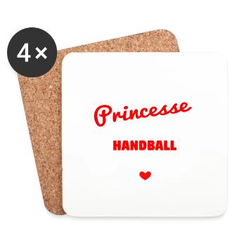 Handball - Dessous de verre (lot de 4) - blanc - Devant