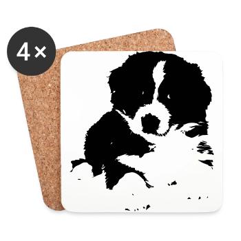 Cute Dog - Coasters (set of 4) - white - Front