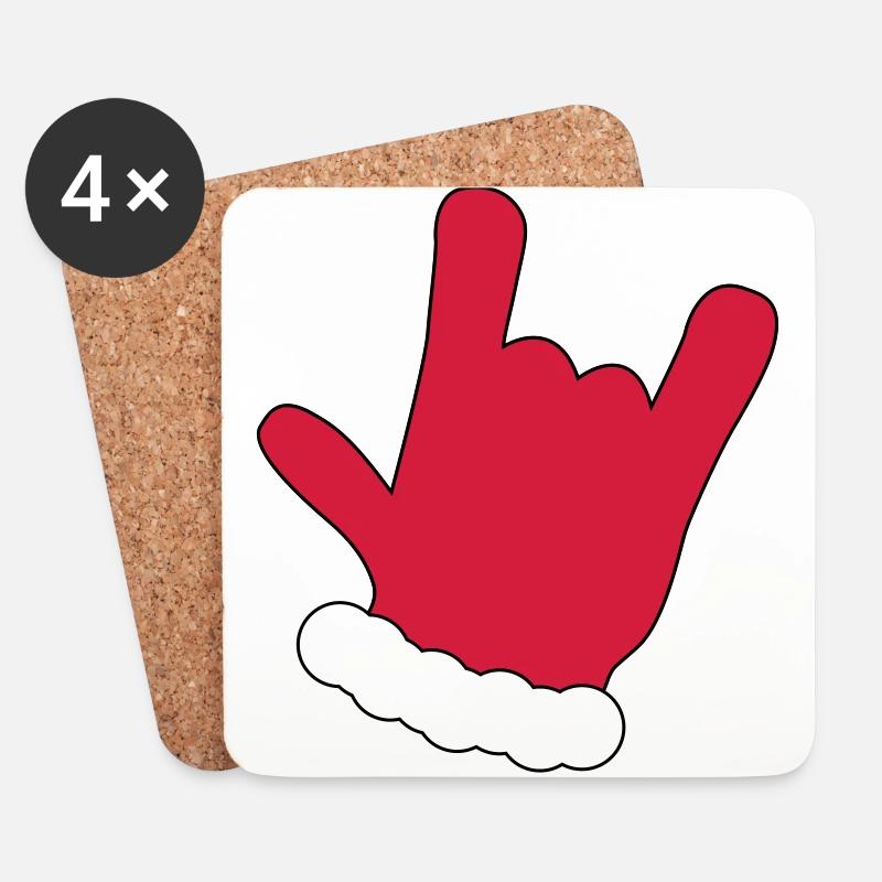 Weihnachten - Untersetzer (4er-Set) - Weiß