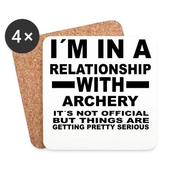 relationship with ARCHERY - Coasters (set of 4) - white - Front