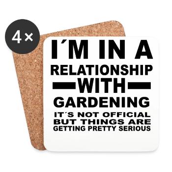 relationship with GARDENING - Coasters (set of 4) - white - Front