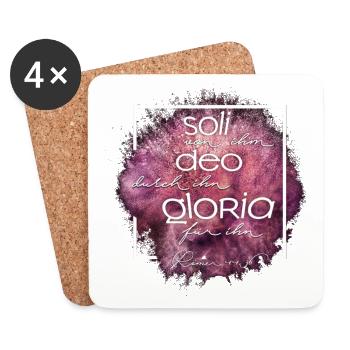 soli deo gloria - Untersetzer (4er-Set) - Weiß - Vorne