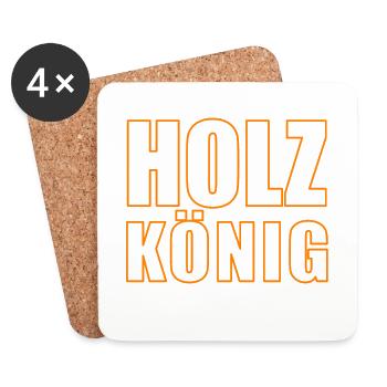 HOLZ KÖNIG - Untersetzer (4er-Set) - Weiß - Vorne