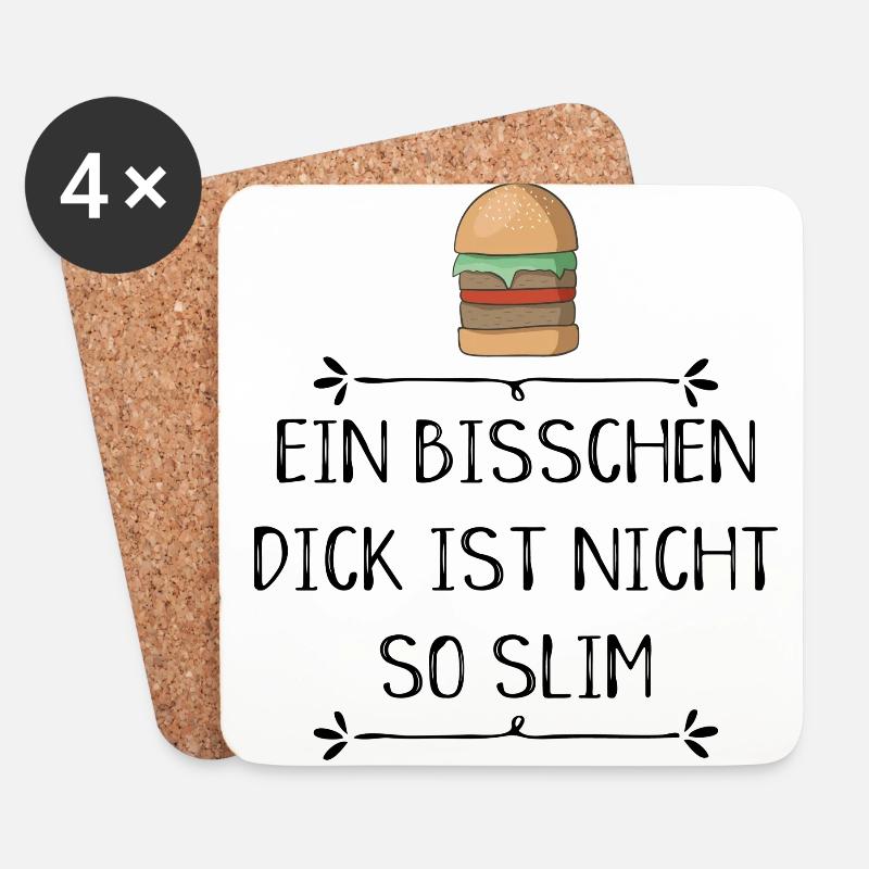 lustige Sprüche - Untersetzer (4er-Set) - Weiß