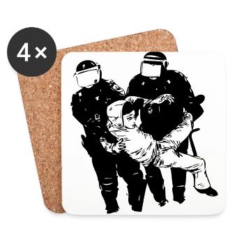 police - Coasters (set of 4) - white - Front