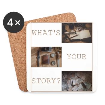 Whats your story? - Coasters (set of 4) - white - Front