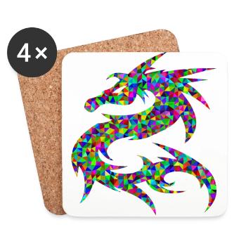 Dragon - Untersetzer (4er-Set) - Weiß - Vorne
