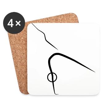 Gymnastics - Gymnast - Coasters (set of 4) - white - Front