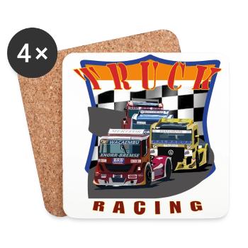 Truck racing 1 - Coasters (set of 4) - white - Front