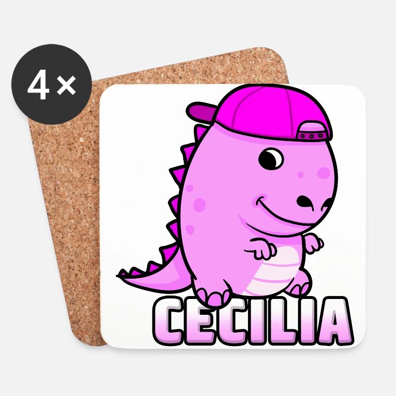 Cecilia Geburtstag Geschenk - Untersetzer (4er-Set) - Weiß