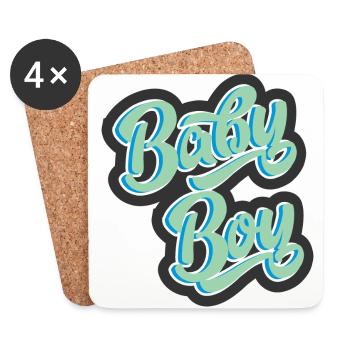 Baby boy - Coasters (set of 4) - white - Front