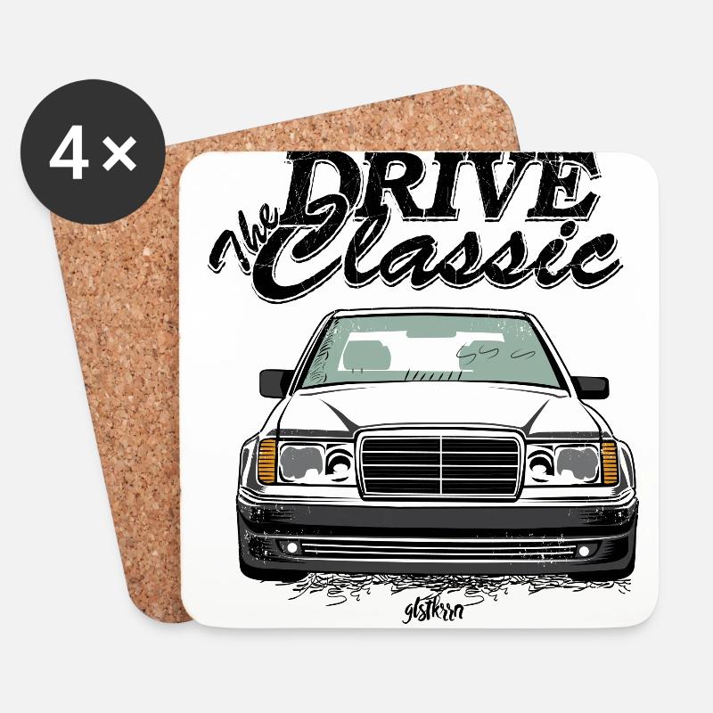 W124 drive the classic - Untersetzer (4er-Set) - Weiß
