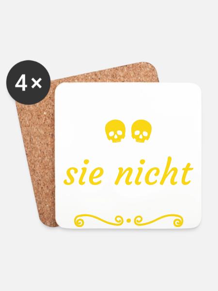 Lächle Du kannst sie nicht alle töten - Untersetzer (4er-Set) - Weiß