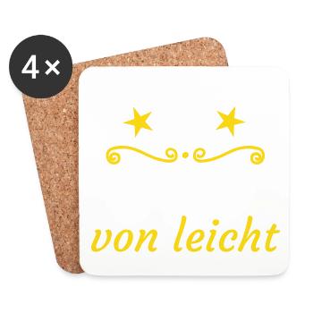 Lustiger spruch Leben Weisheit - Untersetzer (4er-Set) - Weiß - Vorne