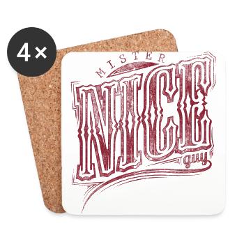Nizza Netzwerk - Untersetzer (4er-Set) - Weiß - Vorne