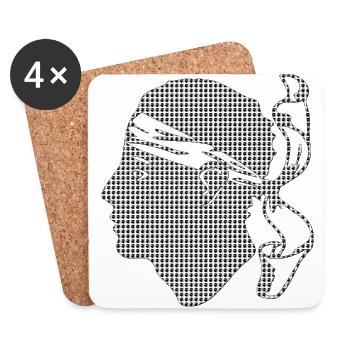 Big Head Moor - Coasters (set of 4) - white - Front
