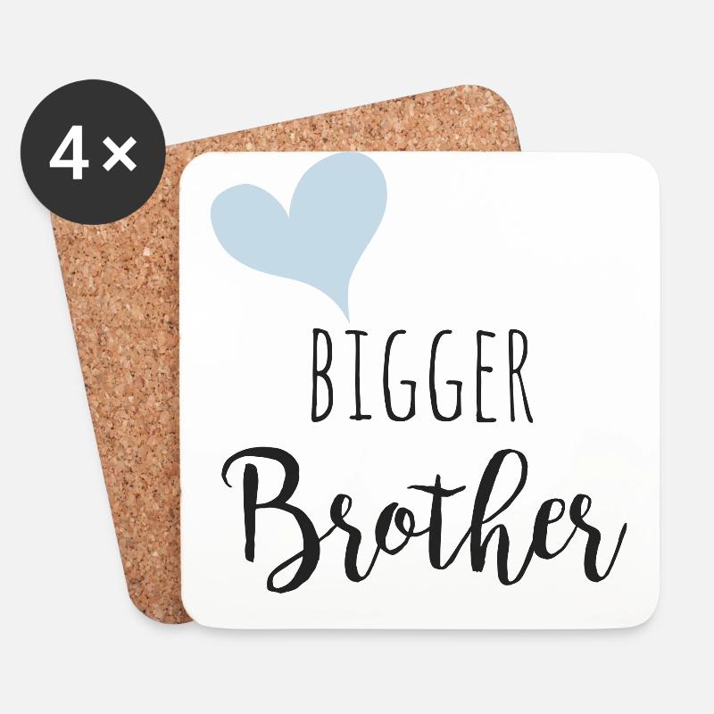 Bigger Brother - Untersetzer (4er-Set) - Weiß