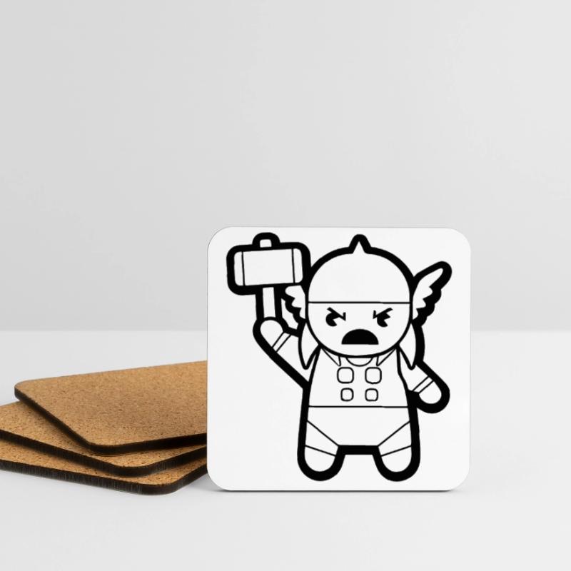 THOR WITH HAMMER superhero minifigure Coasters (set of 4)