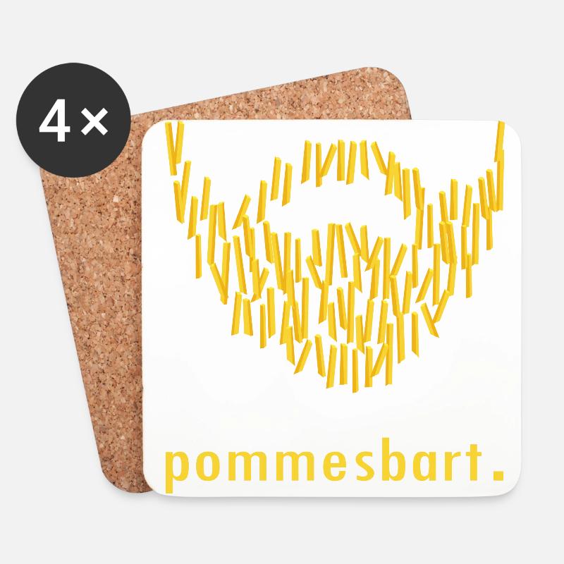 french beard. - Coasters (set of 4) - white