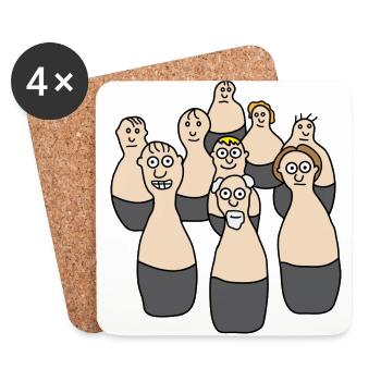 Bowling - Coasters (set of 4) - white - Front