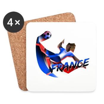 FRANCE FOOTBALL SHIRT - Coasters (set of 4) - white - Front
