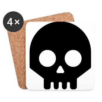 human skull - Untersetzer (4er-Set) - Weiß - Vorne