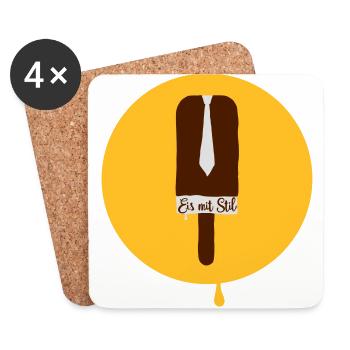 Eis am Stil - Untersetzer (4er-Set) - Weiß - Vorne