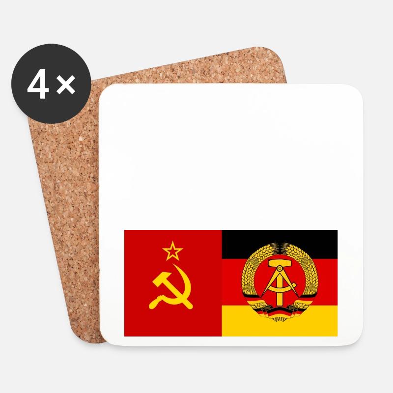DDR Spruch Geschenk Ossi Sowjetunion - Untersetzer (4er-Set) - Weiß