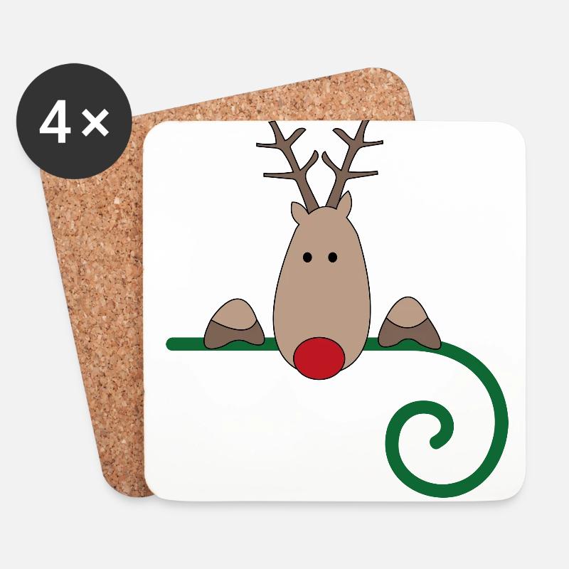 Weihnachten - Untersetzer (4er-Set) - Weiß
