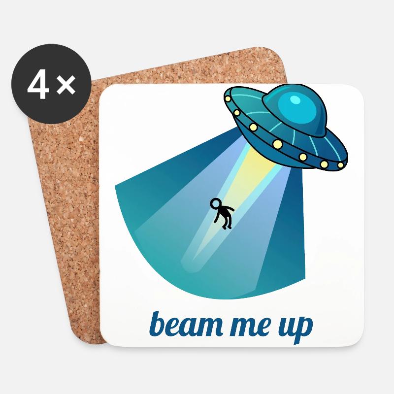 beam me up - Untersetzer (4er-Set) - Weiß