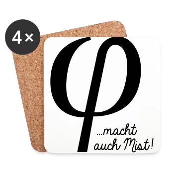 klein phi macht auch Mist - Dessous de verre (lot de 4) - blanc - Devant