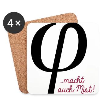 klein phi macht auch Mist - Dessous de verre (lot de 4) - blanc - Devant