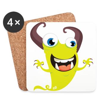 Monstaa Originaals Monster # 8 - Coasters (set of 4) - white - Front