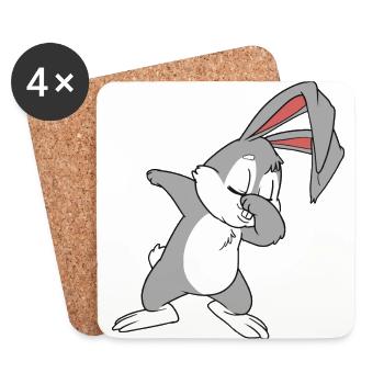 bunny - Coasters (set of 4) - white - Front