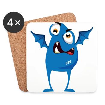 Monstaa Originaals Monster # 25 - Coasters (set of 4) - white - Front